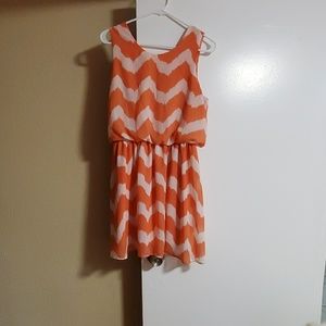 Chevron coral dress